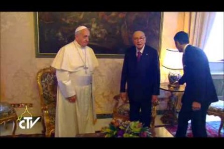 Papa Francesco al Quirinale: la Chiesa è con l'Italia