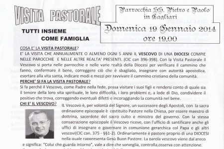 19 Gennaio 2014 - Visita Pastorale di Mons. Arrigo Miglio