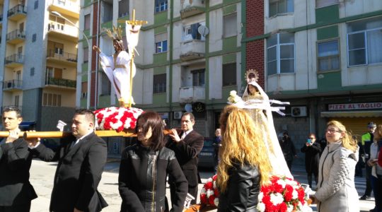 2018 1.4  PROCESSIONE DELL'INCONTRO e S. MESSA SOLENNE DI PASQUA